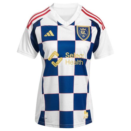 Real Salt Lake adidas Women's 2025 Grid City Replica Jersey - White