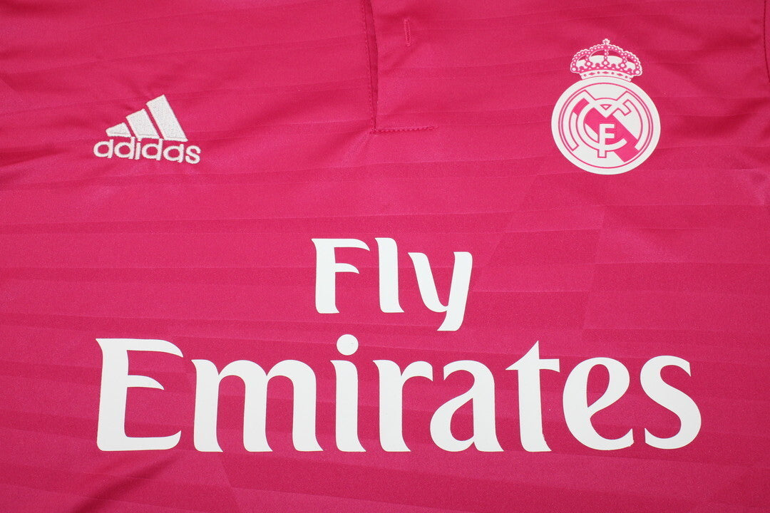 Real Madrid 2014/15 Pink Jersey Long Sleeve Retro - Patch Champions