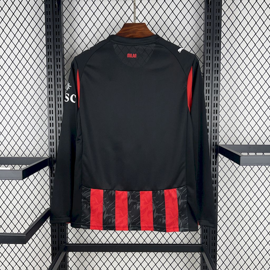 AC Milan 2025/26 Home Long Sleeves Jersey