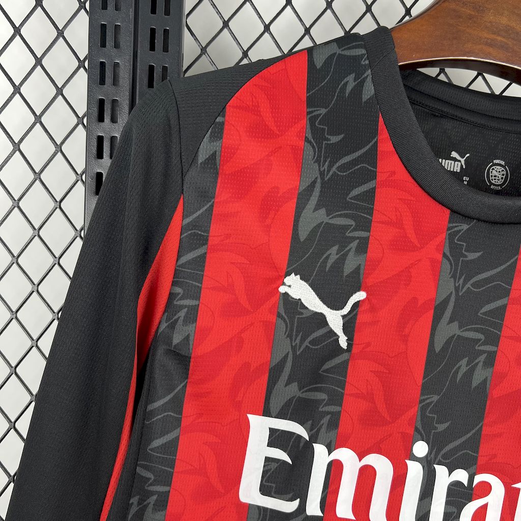 AC Milan 2025/26 Home Long Sleeves Jersey