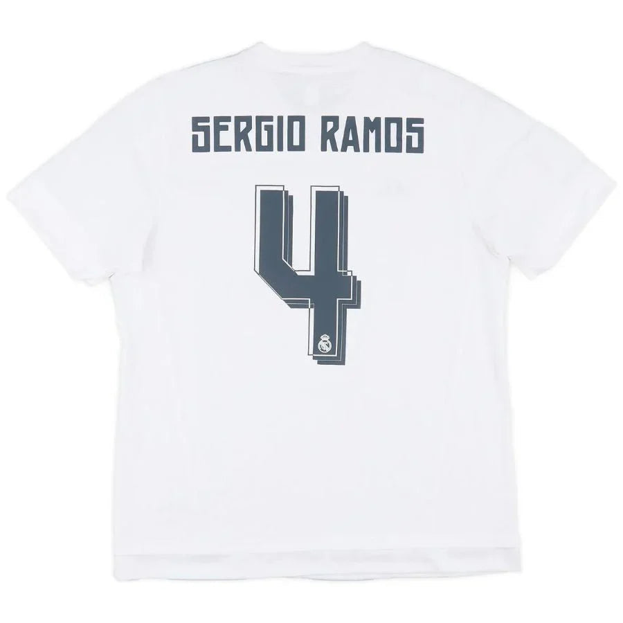 Sergio Ramos #4 Real Madrid Home Retro Jersey 2015/16