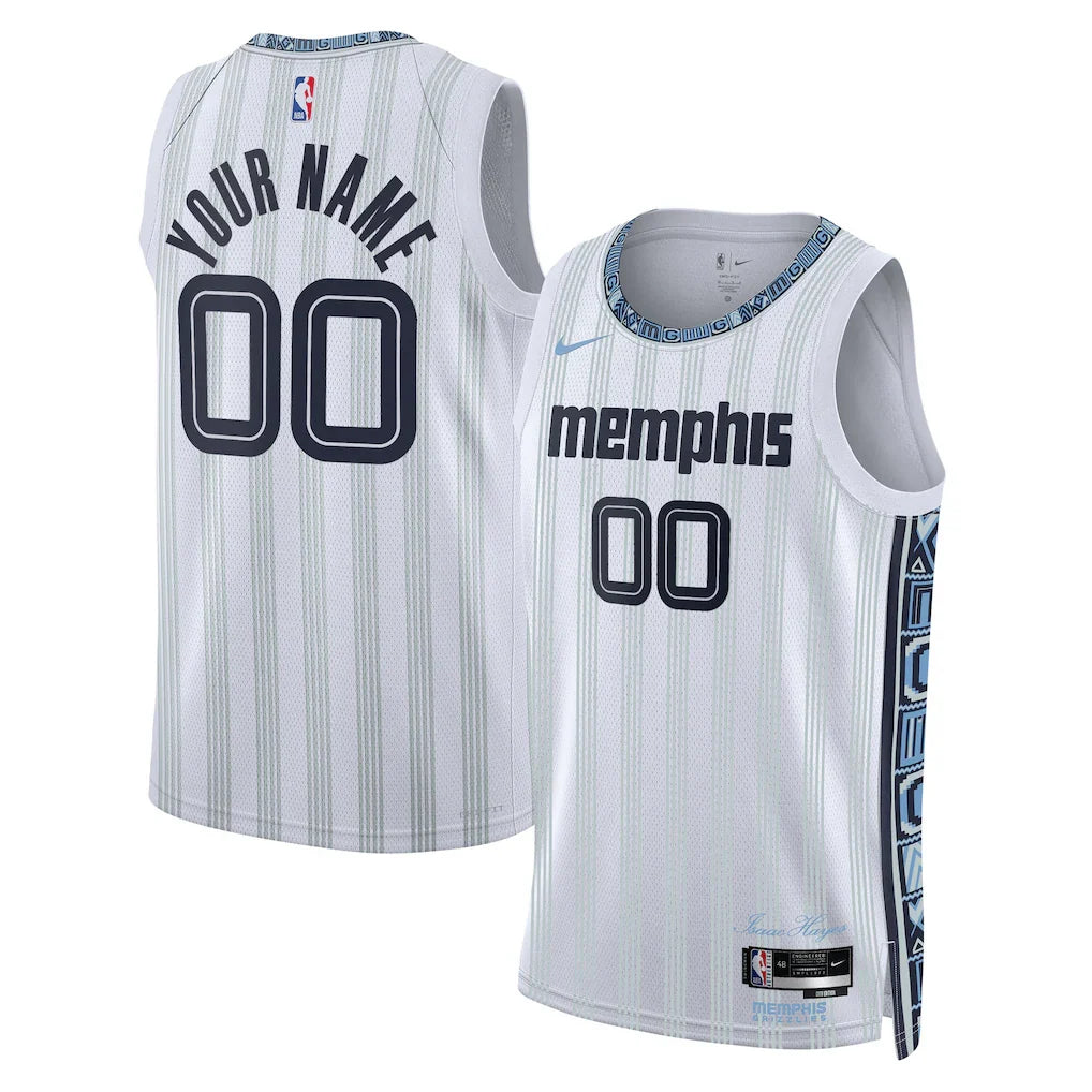 Memphis Grizzlies Unisex 2025/26 City Edition Swingman Custom Jersey - White
