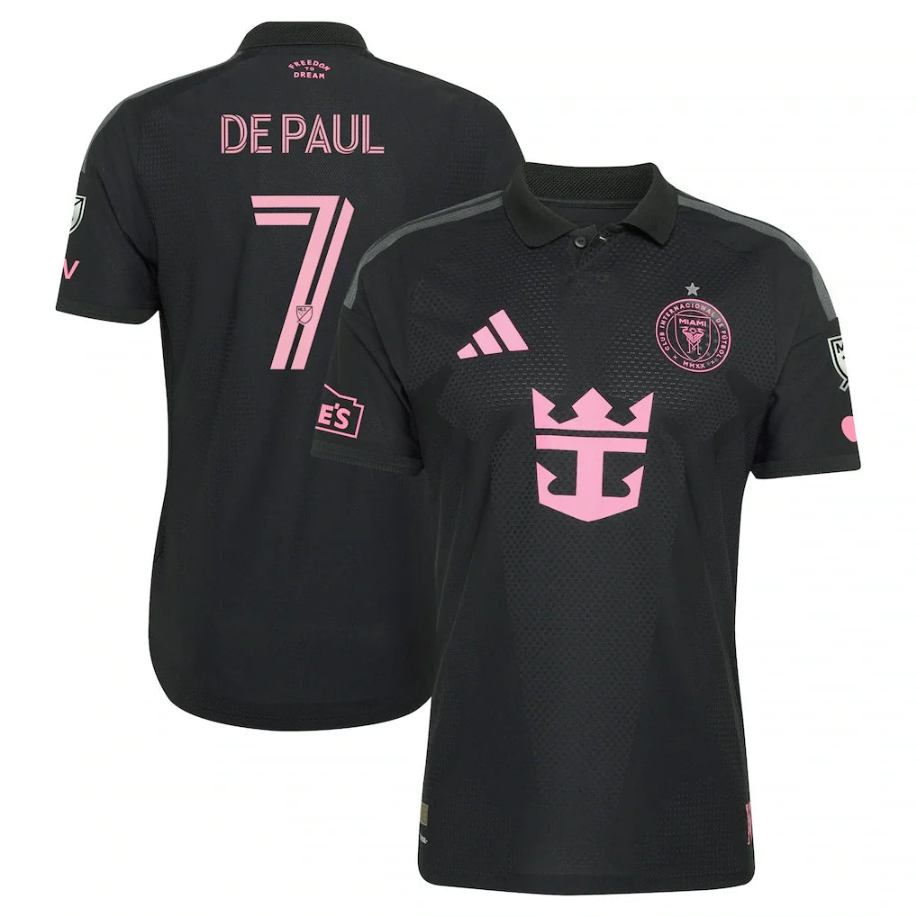 Rodrigo De Paul Inter Miami CF 2026 Presagio On-Field Patch Jersey - Black