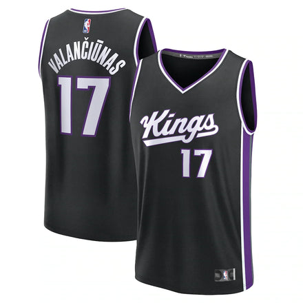 Jonas Valančiūnas Sacramento Kings Fanatics Fast Break Jersey - Black - Icon Edition