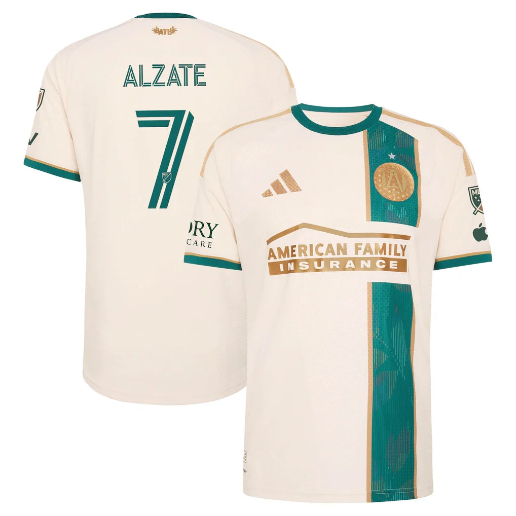 Steven Alzate Atlanta United FC 2026 Spirit of '96 On-Field Patch Jersey - Tan