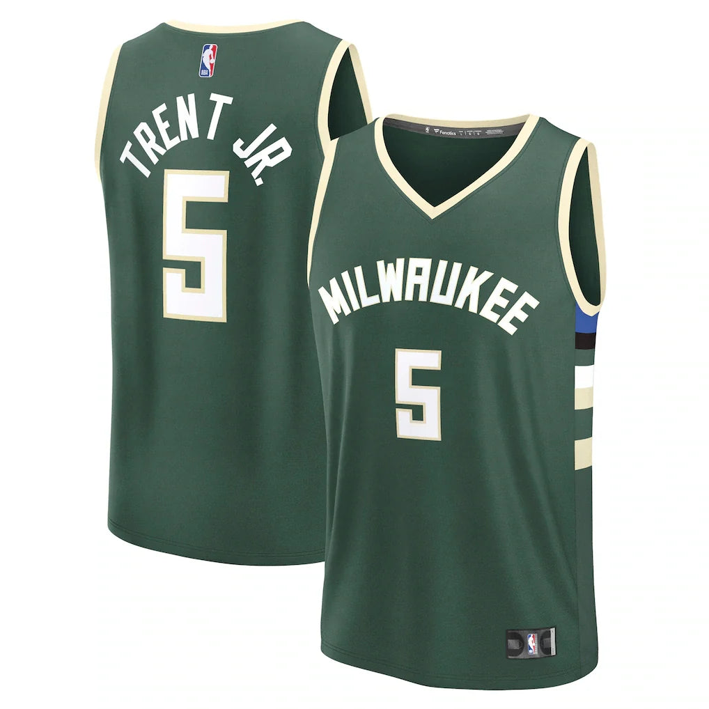 Gary Trent Jr. Milwaukee Bucks Fanatics Fast Break Player Jersey - Icon Edition - Hunter Green