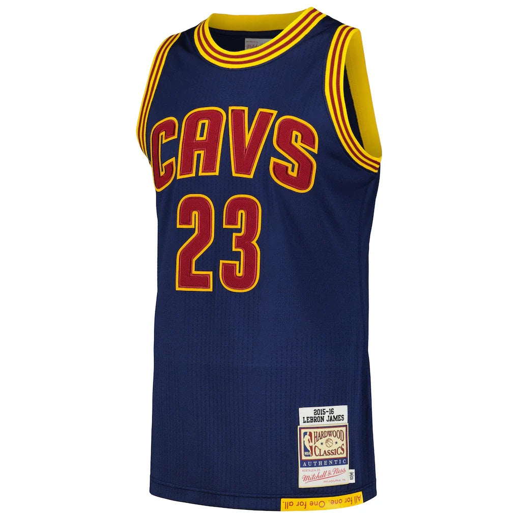 LeBron James Cleveland Cavaliers Mitchell & Ness 2015/16 Hardwood Classics Authentic Jersey - Navy