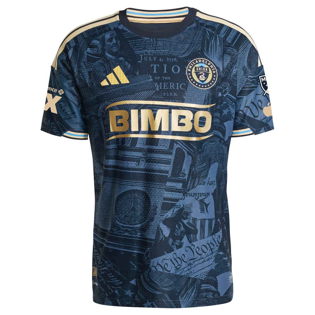 Jovan Lukić Philadelphia Union adidas 2026 1776 Kit On-Field Authentic Patch Jersey - Navy