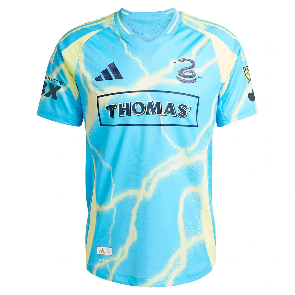Cavan Sullivan Philadelphia Union adidas 2025 The Voltage Kit Authentic Player Jersey - Blue