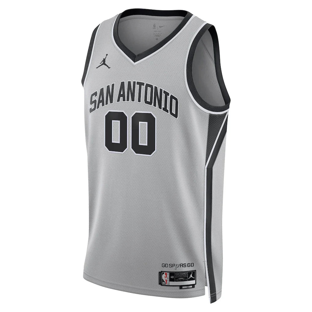 San Antonio Spurs Jordan Brand Unisex Swingman Custom Jersey - Statement Edition - Silver