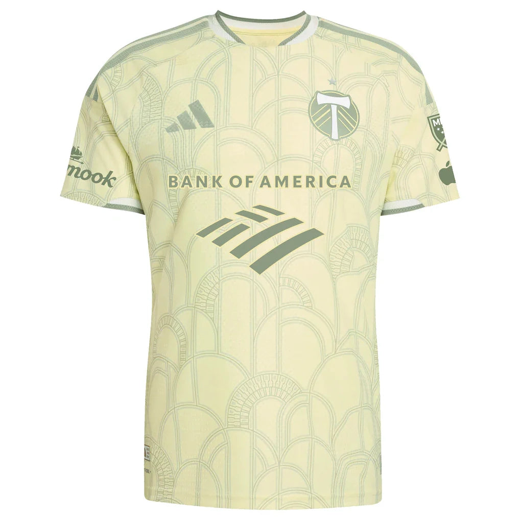 David Da Costa Portland Timbers adidas 2026 Civic Stadium Kit On-Field Authentic Patch Jersey - Yellow