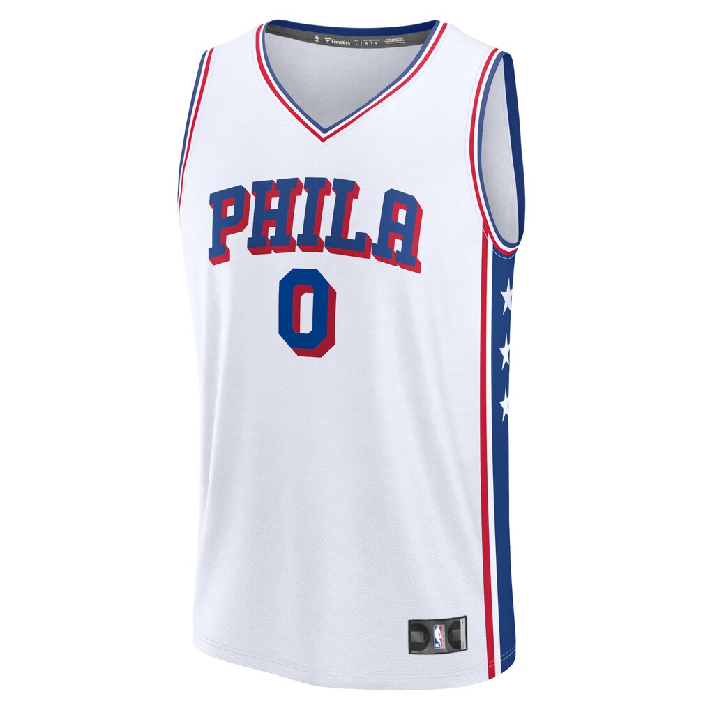 Tyrese Maxey Philadelphia 76ers Fanatics Fast Break Replica Player Jersey - Association Edition - White