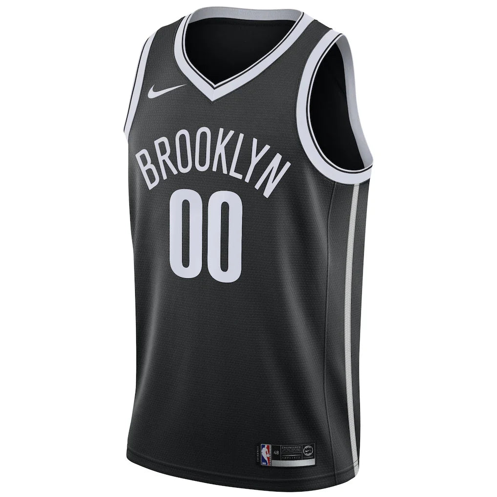 Brooklyn Nets Nike Swingman Custom Jersey Black - Icon Edition