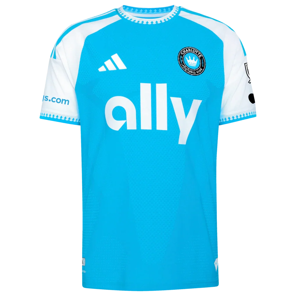 Tim Ream Charlotte FC adidas 2026 Carolina Kit: Crowns Up On-Field Authentic Patch Jersey - Blue