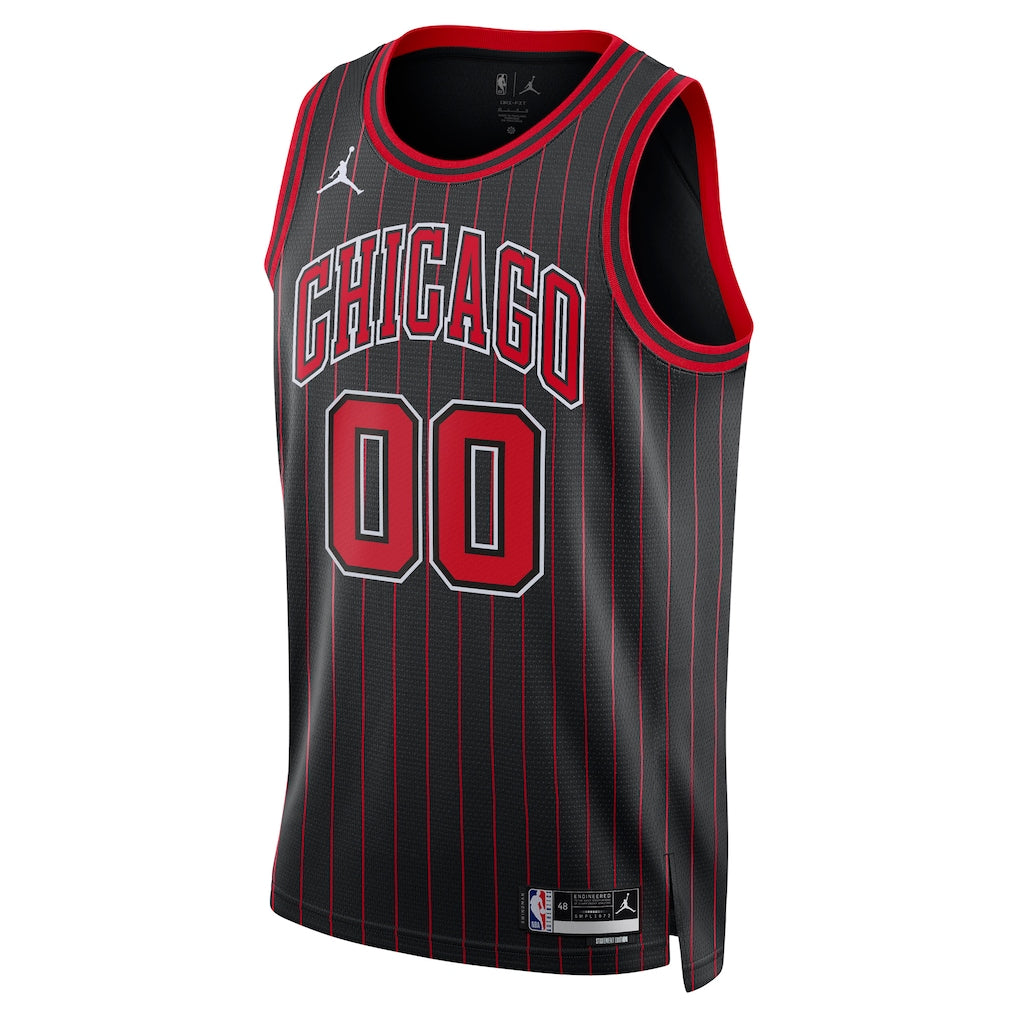Chicago Bulls Jordan Brand Unisex Swingman Custom Jersey - Statement Edition - Black