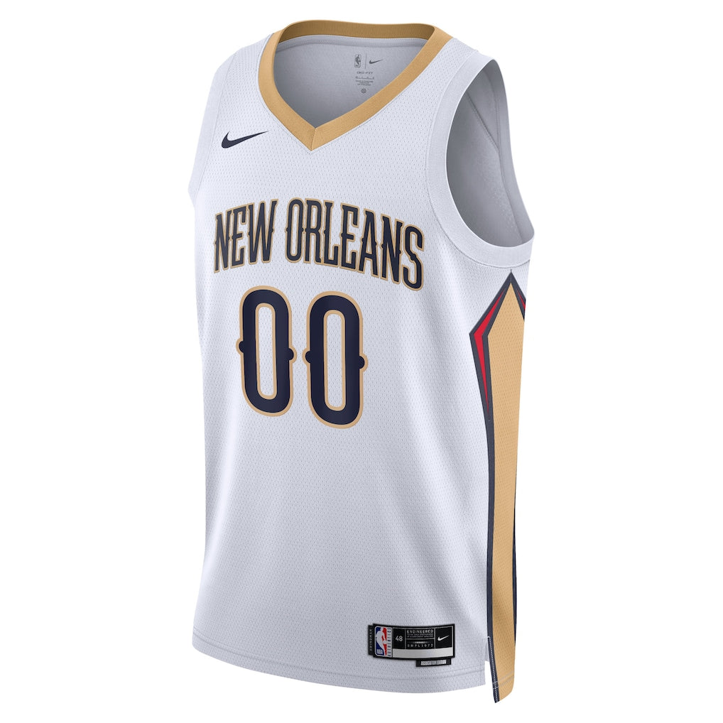 New Orleans Pelicans Nike Unisex Swingman Custom Jersey White - Association Edition