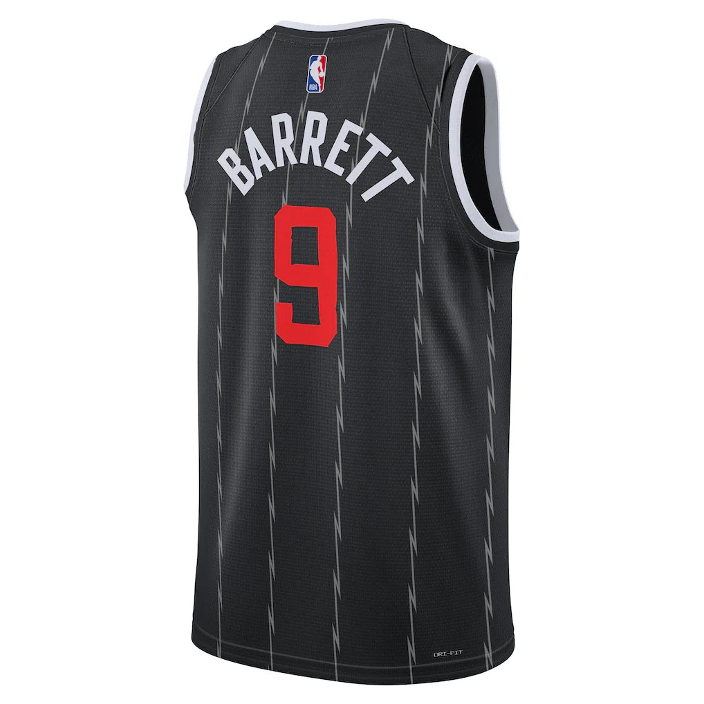 RJ Barrett Toronto Raptors Nike Unisex 2025/26 Swingman Jersey - Black - City Edition