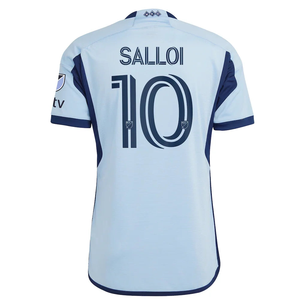 Daniel Salloi Sporting Kansas City adidas 2024 Hoops 4.0 Authentic Player Jersey – Light Blue