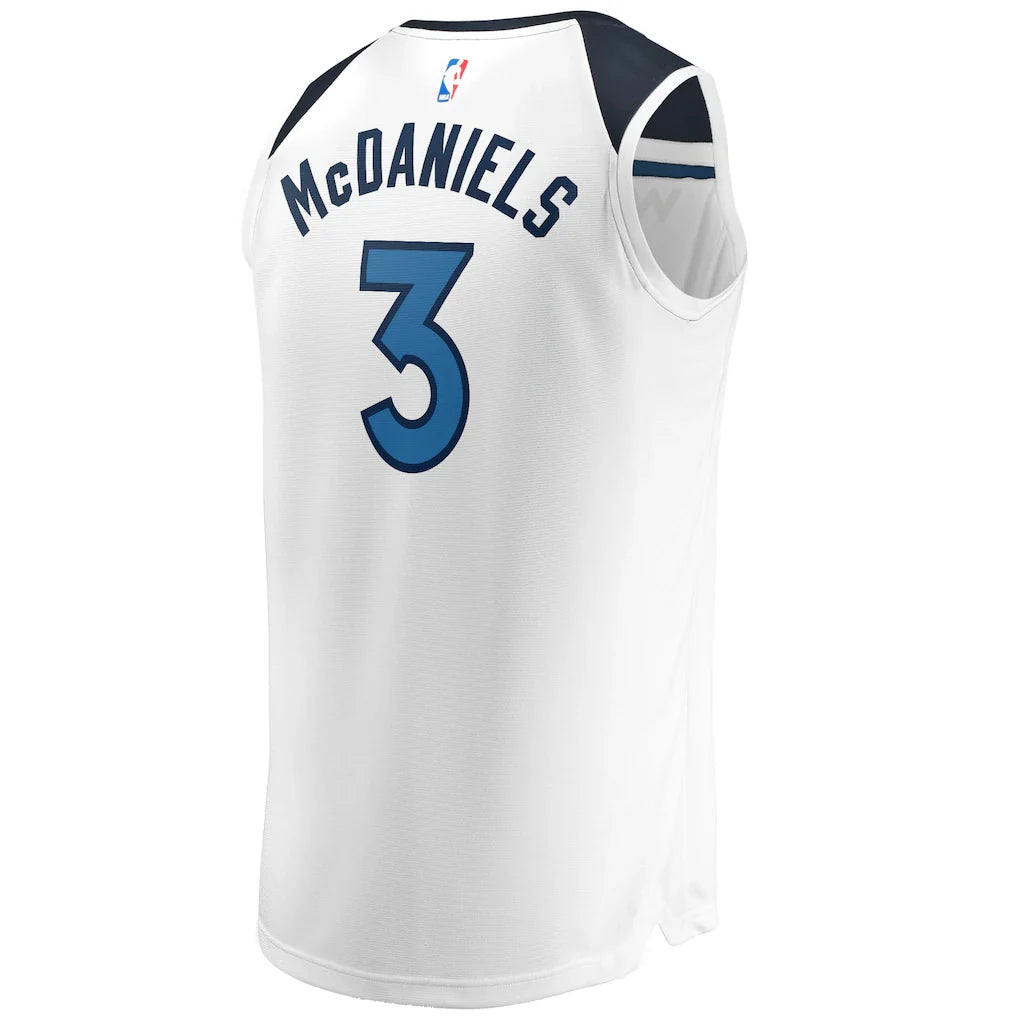 Jaden McDaniels Minnesota Timberwolves Fanatics Fast Break Replica Player Jersey - Association Edition - White