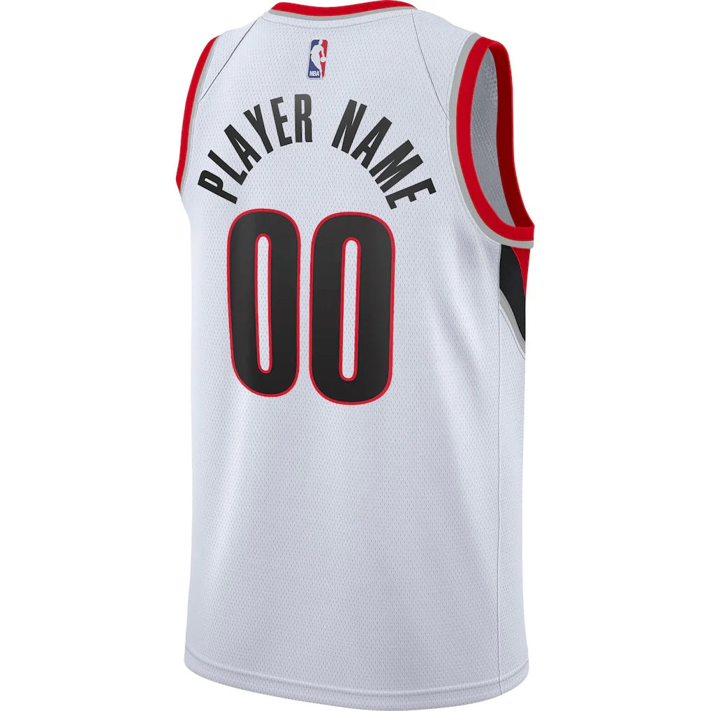 Portland Trail Blazers Nike 2020/21 Swingman Custom Jersey - Association Edition - White