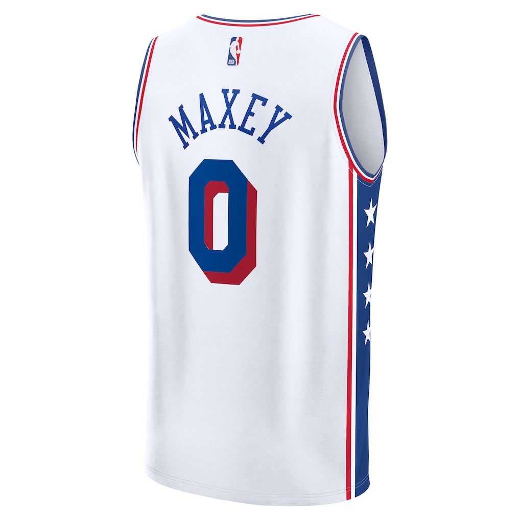 Tyrese Maxey Philadelphia 76ers Fanatics Fast Break Replica Player Jersey - Association Edition - White